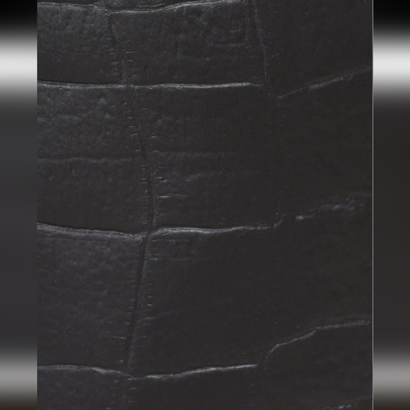 MILLY Croc Embossed Neoprene Racerback Dress in Black - Picture 5 of 14